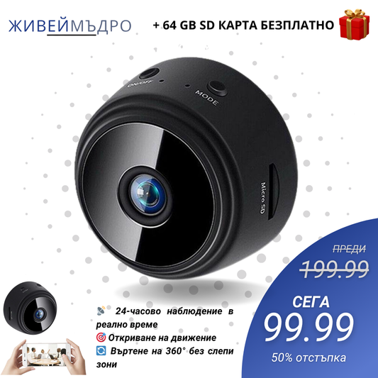 пазител360™ - Мини камера за наблюдение